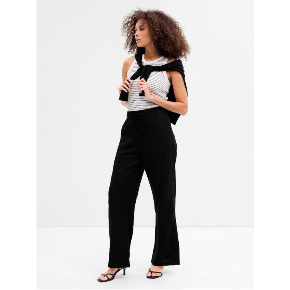 GAP Linen Blend Wide Leg Pants NWT LARGE PETITE